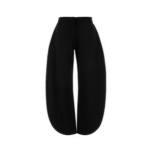 Alaia Women Black Wool Petal Wide-Leg Pant